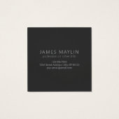 Moderner dunkelgrauer Gradient Name oder Firmennam (Rückseite)