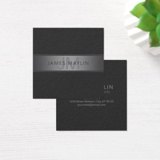 Moderner dunkelgrauer Gradient Name oder Firmennam (Schreibtisch)