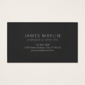 Moderner dunkelgrauer Gradient Name oder Firmennam (Rückseite)