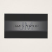 Moderner dunkelgrauer Gradient Name oder Firmennam (Vorderseite)