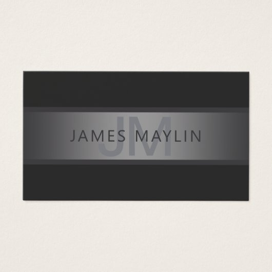 Moderner dunkelgrauer Gradient Name oder Firmennam (Vorderseite)