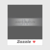 Moderner dunkelgrauer Gradient Name oder Firmennam Aufkleber (Blatt)