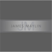 Moderner dunkelgrauer Gradient Name oder Firmennam Aufkleber (Vorderseite)