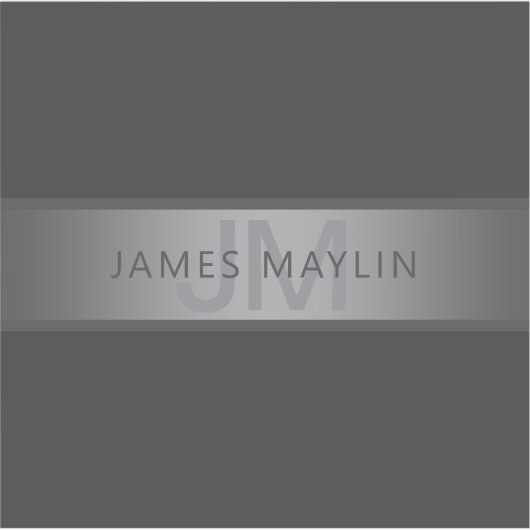 Moderner dunkelgrauer Gradient Name oder Firmennam Aufkleber (Vorderseite)