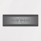 Moderner dunkelgrauer Gradient Name oder Firmennam Etiketten (Design 2)