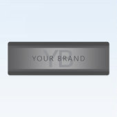 Moderner dunkelgrauer Gradient Name oder Firmennam Etiketten
