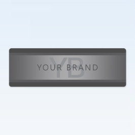 Moderner dunkelgrauer Gradient Name oder Firmennam Etiketten