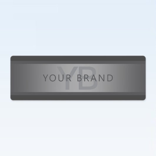 Moderner dunkelgrauer Gradient Name oder Firmennam Etiketten