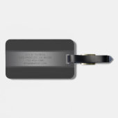 Moderner dunkelgrauer Gradient Name oder Firmennam Gepäckanhänger (Rückseite horizontal)