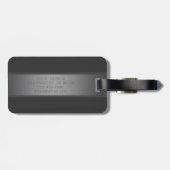 Moderner dunkelgrauer Gradient Name oder Firmennam Gepäckanhänger (Rückseite horizontal)