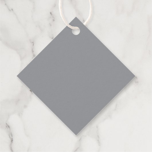 Moderner dunkelgrauer Gradient Name oder Firmennam Geschenkanhänger (Rückseite)
