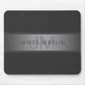 Moderner dunkelgrauer Gradient Name oder Firmennam Mousepad (Vorne)