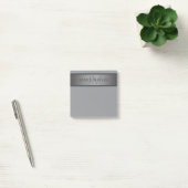 Moderner dunkelgrauer Gradient Name oder Firmennam Post-it Klebezettel (Büro)