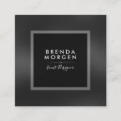 Moderner dunkelgrauer Hintergrund Quadratische Visitenkarte (Vorderseite)