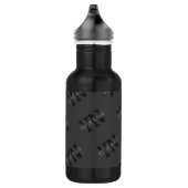 Moderner, dunkelgrauer Mit Monogramm Name/anderer Edelstahlflasche (Rechts)