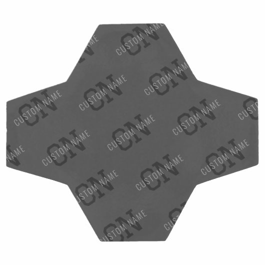 Moderner, dunkelgrauer Mit Monogramm Name/anderer  Fußball (Flach)