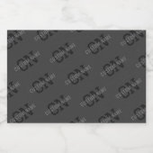 Moderner, dunkelgrauer Mit Monogramm Name/anderer  Lebensmitteletikett (Einzelnes Label)