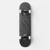 Moderner, dunkelgrauer Mit Monogramm Name/anderer Skateboard (Vorderseite)