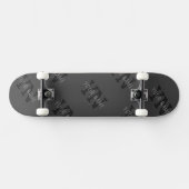 Moderner, dunkelgrauer Mit Monogramm Name/anderer  Skateboard (Horizontal)