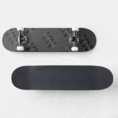 Moderner, dunkelgrauer Mit Monogramm Name/anderer  Skateboard (Horizontal)