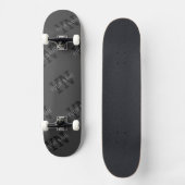 Moderner, dunkelgrauer Mit Monogramm Name/anderer  Skateboard (Vorderseite)