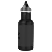 Moderner dunkelgrauer Mit Monogramm Name (oder and Edelstahlflasche (Rechts)