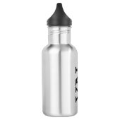 Moderner dunkelgrauer Mit Monogramm Name (oder and Edelstahlflasche (Links)