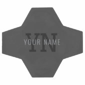 Moderner dunkelgrauer Mit Monogramm Name (oder and Fußball (Flach)