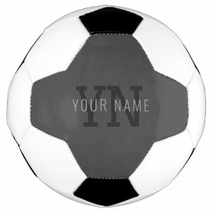 Moderner dunkelgrauer Mit Monogramm Name (oder and Fußball