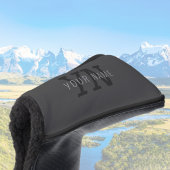 Moderner dunkelgrauer Mit Monogramm Name (oder and Golf Headcover