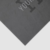 Moderner dunkelgrauer Mit Monogramm Name (oder and Seidenpapier (Ausschnitt)