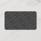 Moderner dunkelgrauer Mit Monogramm Name (oder and Visitenkarte (Vorderseite)