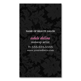 Moderner dunkelgrauer Spitze-Maskenbildner Magnetische Visitenkarte