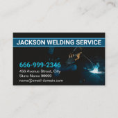 Moderner dunkelgrauer Stahlschweißstoff Welder Visitenkarte (Vorderseite)