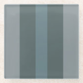 Moderner dunkelgrüner Farbblock Glasuntersetzer (Vorderseite)