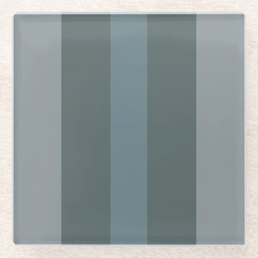 Moderner dunkelgrüner Farbblock Glasuntersetzer (Vorderseite)