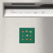 Moderner dunkelgrüner Gartenmagnet Magnet (In Situ (Geschirrspüler))
