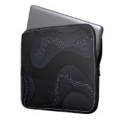 Moderner Dunkelsilber-Halbtonmuster - Laptop-Sieb Laptopschutzhülle (Vorderseite Links)