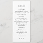 Moderner dunkler Hintergrund Menükarte (Vorderseite)