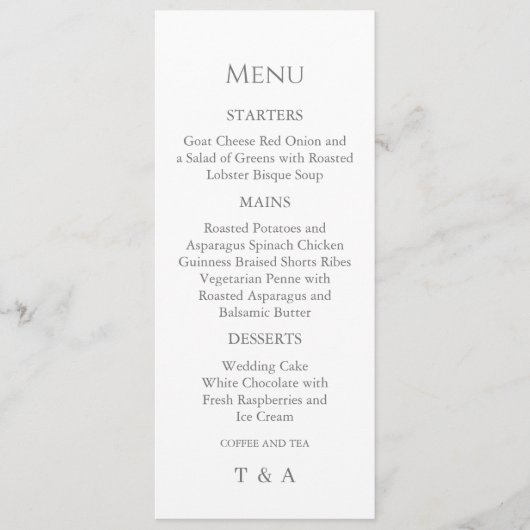 Moderner dunkler Hintergrund Menükarte (Vorderseite)