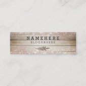 Moderner dunkler Kaffee-hölzerner Mini Visitenkarte (Vorderseite)