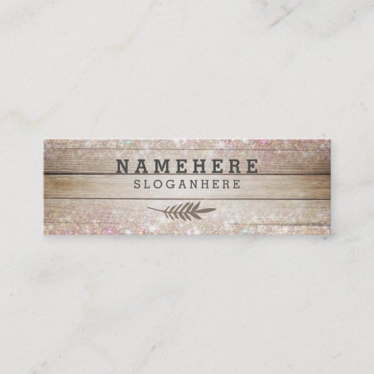 Moderner dunkler Kaffee-hölzerner Mini Visitenkarte (Vorderseite)