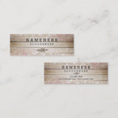 Moderner dunkler Kaffee-hölzerner Mini Visitenkarte (Vorne/Hinten)