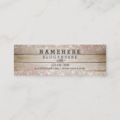 Moderner dunkler Kaffee-hölzerner Mini Visitenkarte (Rückseite)