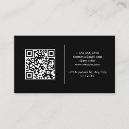 Moderner Dunkler QR-Code Visitenkarte