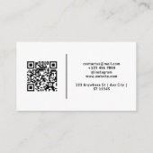 Moderner Dunkler Sand QR Code Visitenkarte (Rückseite)
