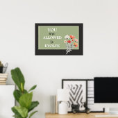 Moderner Dunkler Zitatposter – Du darfst es Poster (Heimbüro)