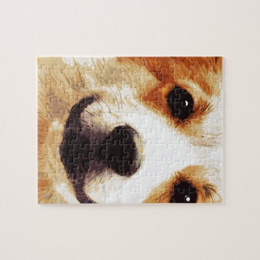 moderner durchgebrannter WaliserCorgi Puzzle (Horizontal)