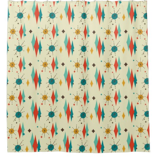 Moderner Duschvorhang aus dem Mittelalter, Diamant (Vorderseite)