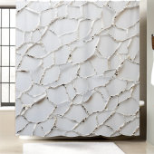 Moderner Duschvorhang mit weißer Folge